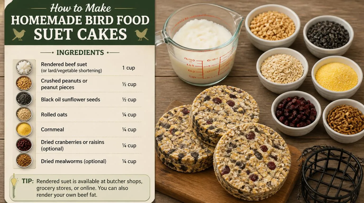 Homemade suet cakes for birds